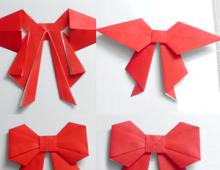 Оригами бантик из бумаги Нарядно будет смотреться такой фасон